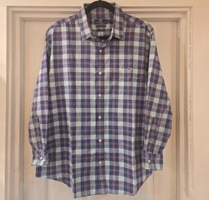 Vineyard Vines Slim Fit Tucker Plaid Gingham Button Down Shirt Mens XL